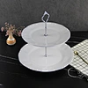 white dessert stands
